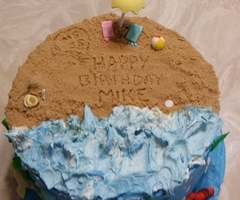Beach Day Birthday Cake